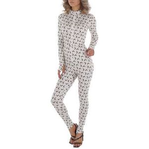 White icy - stretchy - Jumpsuit - cream voorrits L