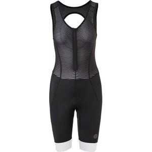 AGU Prime II Essential Fietsbroek - Fietsbroek Dames met Zeem - Wielrenbroek Dames - Wit - L - Met Bretels