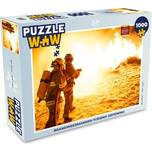 Puzzel Brandweermannen tijdens oefening - Legpuzzel - Puzzel 1000 stukjes volwassenen