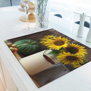 Inductiebeschermer Zonnebloem in vaas | 59 x 52 cm | Keukendecoratie | Bescherm mat | Inductie afdekplaat