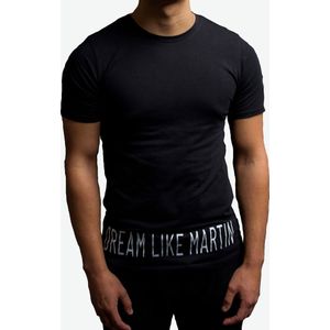 DMNDBK AMSTERDAM - Heren slim fit t-shirt - zwart - D.L.M. F.L.M. - Maat XL