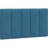 vidaXL - Hoofdbordkussen - 80 - cm - fluweel - blauw