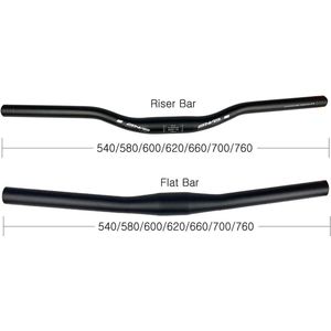 Fietsstuur aluminiumlegering plat riser bars 318 mm x 580 mm/620 mm/700 mm/760 mm - mountainbike - BNVB Bicycle Handlebar