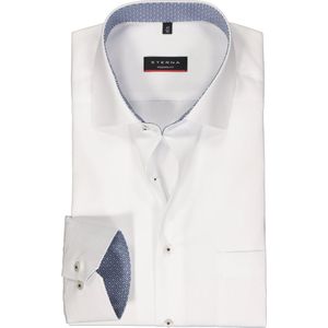 ETERNA modern fit overhemd - popeline - wit (contrast) - Strijkvrij - Boordmaat: 41
