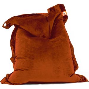 Whoober rechthoek zitzak St. Tropez XL velvet cognac - Wasbaar - Zacht en comfortabel