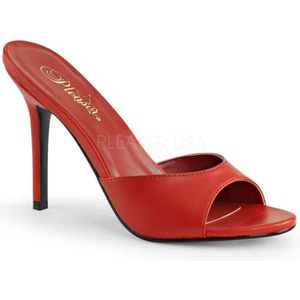 Pleaser - CLASSIQUE-01 Muiltjes met hak - US 8 - 38 Shoes - Rood