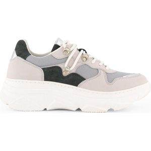 NoGRZ E.Boullee - Leren Dames Dad sneakers - Veterschoenen - Grijs