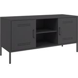 vidaXL - Tv-meubel,5x39x50,5 - cm - staal - zwart