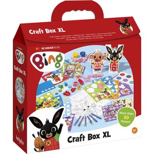 Bing XL Knutselkoffer, knutselpakket junior creatief speelgoed voor jongens en meisjes knutselen Bambolino Toys cadeautip kleuter - knutselbox