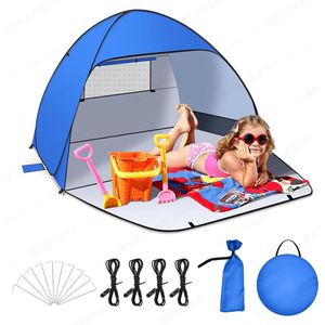 Strandtent Pop-up met UV-bescherming Pop-uptent Strandtent, koffergeschikte tent voor S (1-3) personen / L (2-4) personen inclusief pop-uptent Strandtent voor camping Tuin Families met draagtas