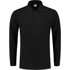 Tricorp Poloshirt lange mouw - Casual - 201009 - Zwart - maat S