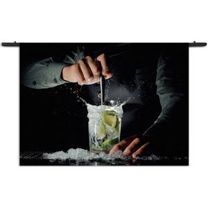 Mezo Wandkleed Cocktail Bar 02 Rechthoek Horizontaal XXXL (150 X 210 CM) - Wandkleden - Met roedes