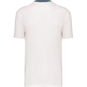 SportT-shirt Unisex 3XL Proact V-hals Korte mouw White / Navy 100% Polyester