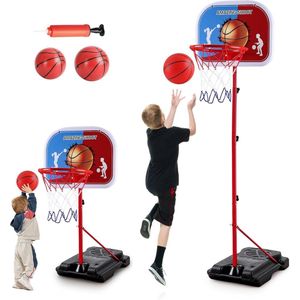 Lexium Basketbalpaal verstelbaar - Basketbalring - Basketbalpaal voor buiten - Basketbalpaal voor kinderen - Basketbal paal verstelbaar
