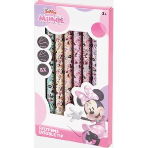 Disney Junior Minnie Mouse Stiften - 8 stiften - Disney Minnie & Mickey Mouse - Kleurstiften - Stiften - Kleuren, Knutselen & Tekenen - Stiften voor Kleuters & Peuters - Inkleuren / Viltstiften - Cadeau voor Kinderen - Disney Speelgoed