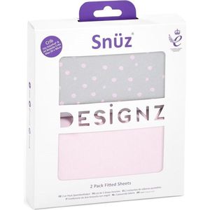 Snuz Twin Pack Beddengoed voor co-sleeper Pink Spot