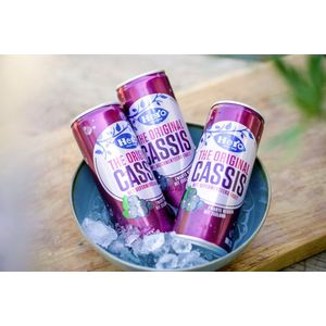 Hero Cassis Frisdrank Blikjes - The Original - Gemaakt van Zwarte Bessen - Handige Tray - 24 x 250ml