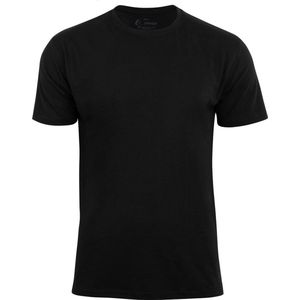2 X Basic T-Shirt met ronde hals - Zwart - 2-Pack - Premium gekamd katoen - M