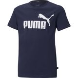 PUMA ESS Logo Tee B Jongens T-shirt - Donkerblauw - Maat 128
