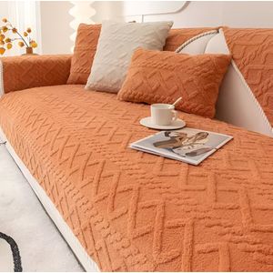 E-Shop4u® - Bankhoezen - Modern Geometric - Bankhoes - 110x210cm - Oranje