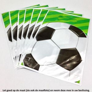 10 Transparante Uitdeelzakjes Voetbal 16,5 x 25 cm - Cellofaan Plastic Traktatie Kado Zakjes - Snoepzakjes - Koekzakjes - Koekje - Cookie - Soccer - Football