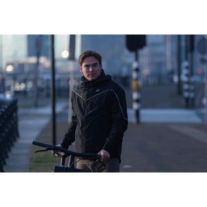 Rogelli Regenjas Dames en Heren - Commuter Essential - Zwart - Maat 3XL