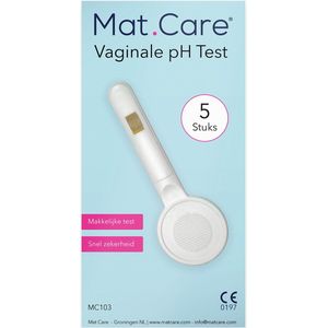 Mat Care vaginale pH test - vaginale bacteriose test - vaginale schimmel test - 5 testen