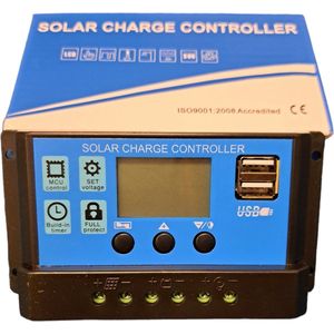 90A DC 12V / 1080W - 24 V / 2160W PWM Power Solar energy laadregelaar met LCD en 5V USB zonnepanelen Smart Solar charger powerbank zonnepaneel opladen accu batterij stroomvoorziening blauw