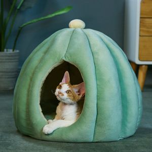 Crazy Cactus kattenmand Groen - Katoen - Zware kwaliteit (1.3 kg) - kattenmandjes poes - zacht en comfortabel