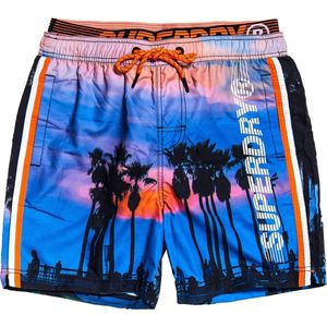 Superdry State Volley  Zwembroek - Maat M  - Mannen - oranje/blauw/zwart/wit