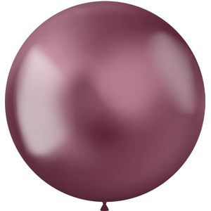 Folat - ballon XL Intense Chrome Pink 48 cm - 5 stuks