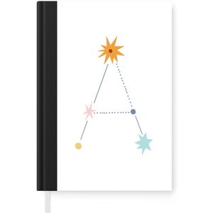 Notitieboek - Schrijfboek - Alfabet - Kind - Sterren - Notitieboekje klein - A5 formaat - Schrijfblok