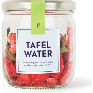 Pineut ® Water met Smaak - Tafelwater Aardbei en Verveine - Glazen Pot Met Deksel - Waterdrop (Alternatief) - Refill Pineut Waterkaraf - Origineel Cadeau - Fris & Gezellig Genieten