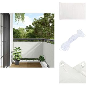 vidaXL Balkonscherm - Balkonschermen - Scherm - Privacyscherm - Balkonscherm 600x75 cm PVC wit