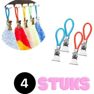 TheedoekHaakjes - 4 stuks - Handdoekknijpers - Handdoek haakjes - Handdoek klemmetjes/clips/knijpers - Theedoek haakjes - Handdoek knijpers - Towel hanger - Ophangen