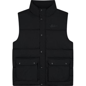 Malelions Crinkle Padded Vest Black