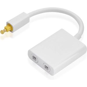 Optische Audio Splitter Adapter - Toslink Audiokabel 1 in 2 uit - DVD CD Computer - Zwart Wit .