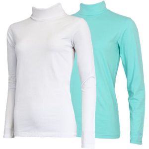 2-Pack Campri Skipully - Wintersportpully - Dames - White/Aruba blue (648) - maat L