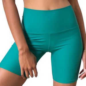 Merk - Fitness short dames - bikershort - sportshort - aqua groene korte broek dames – zomerbroek - M