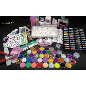 Royala Acryl Nagels Starterspakket Medium | 123 delig | 92 Colors | Acryl Nagels set | Acryl Starter Kit | Nail Art Pakket | 500 Franse Nageltips | Manicure Set voor Nail Art Kit | Nagel Decoratie | Acryl Poeder | Acryl Vloeistof