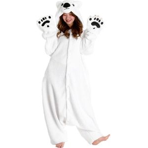 Ijsbeer Onesie Premium Verkleedkleding - Volwassenen & Kinderen - Onesize (155-177 cm)