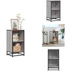 vidaXL Boekenkast - Boekenkasten - Boekenschap - Boekenstandaard - Boekenkast 40x35x76 cm bewerkt hout grijs sonoma eikenkleurig