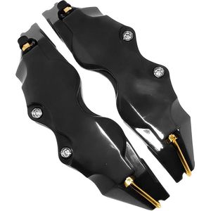 Remklauwhoes 2 stuks 3D-stijl remklauwafdekkingen - auto universele schijf remklauw ABS afdekkingen - achter auto kit zwart .