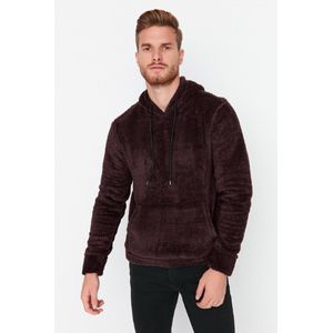 Trendyol Grijze Regular/Normal Cut Hooded Warm Pluche Sweatshirt Tmnaw20Sw0090