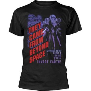 Plan 9 Unisex Tshirt -XXL- THEY CAME FROM BEYOND SPACE (BLACK) Zwart