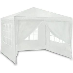 Partytent - 3X3 Meter - Universeel Bruikbaar - 3 Zijdes - Wit