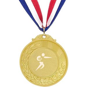 Akyol - rugby medaille goudkleuring - Rugby - beste rugby speler - gegraveerde sleutelhanger - cadeau - gepersonaliseerd - rugby bal - sport - sleutelhanger met naam