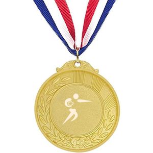 Akyol - rugby medaille goudkleuring - Rugby - beste rugby speler - gegraveerde sleutelhanger - cadeau - gepersonaliseerd - rugby bal - sport - sleutelhanger met naam