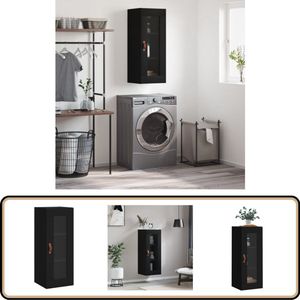 vidaXL Hangkast 34,5x34x90 cm zwart