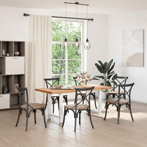 vidaXL Eettafel - Rechthoekig - 180x80 cm - Massief Eikenhout Eettafel - Eettafels - Eetkamertafel - Keukentafel